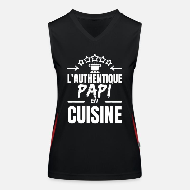 L AUTHENTIQUE PAPI CUISINIER Débardeur respirant contrasté Femme