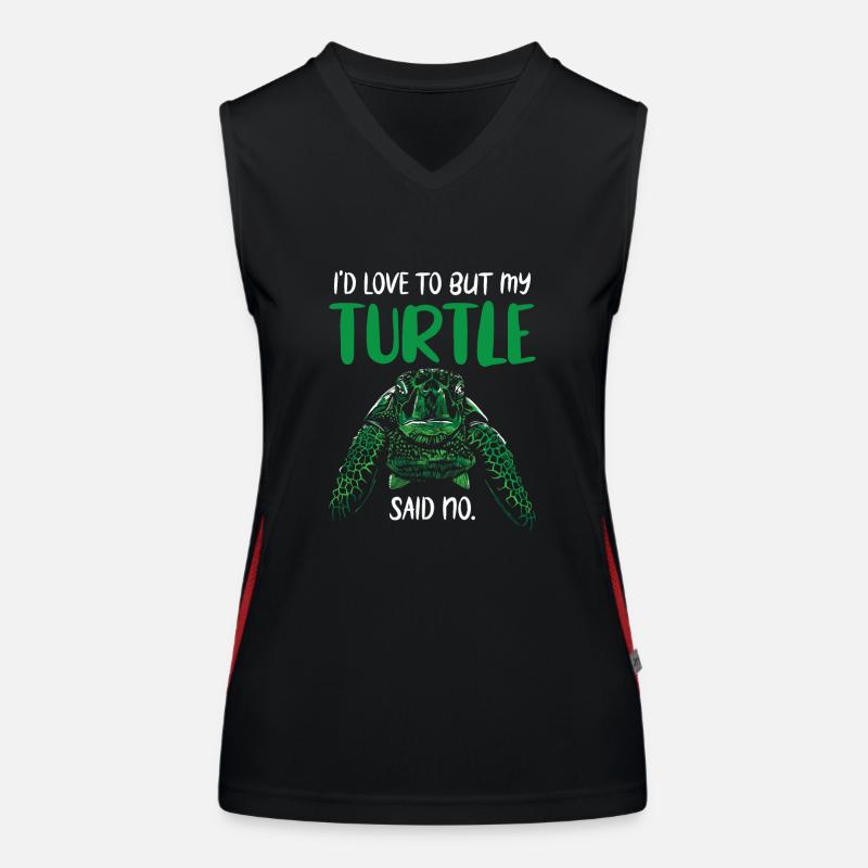 spend time with Turtles than be at work Funktionelles Kontrast-Tank Top für Frauen