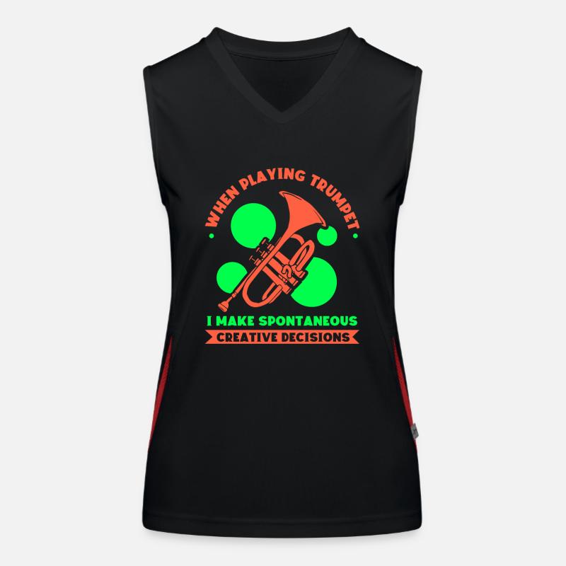 I don't make mistakes when playing trumpet Funktionelles Kontrast-Tank Top für Frauen