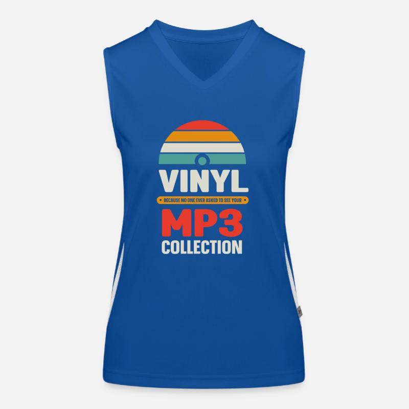 Vinyl because no one ever asked to see Funktionelles Kontrast-Tank Top für Frauen