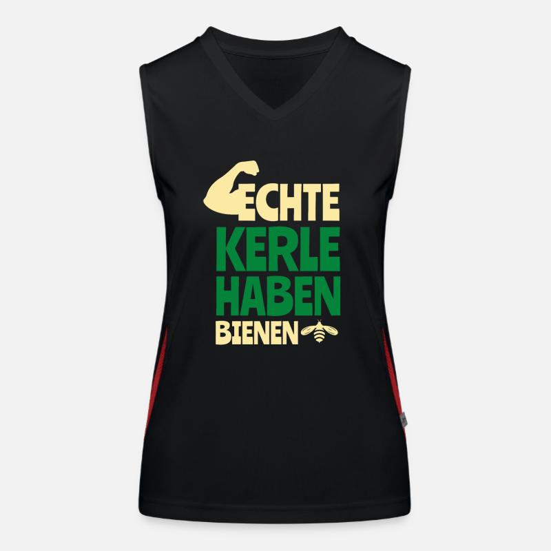 Echte Kerle haben Bienen Funktionelles Kontrast-Tank Top für Frauen