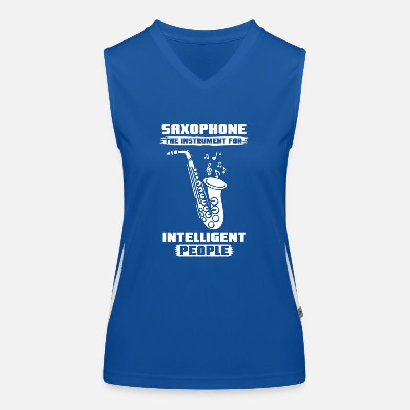 I've got a saxophone and i’m not afraid to use it Funktionelles Kontrast-Tank Top für Frauen