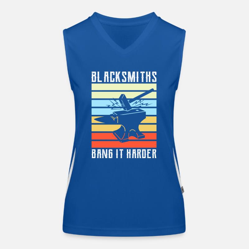 Blacksmiths bang it harder Funktionelles Kontrast-Tank Top für Frauen