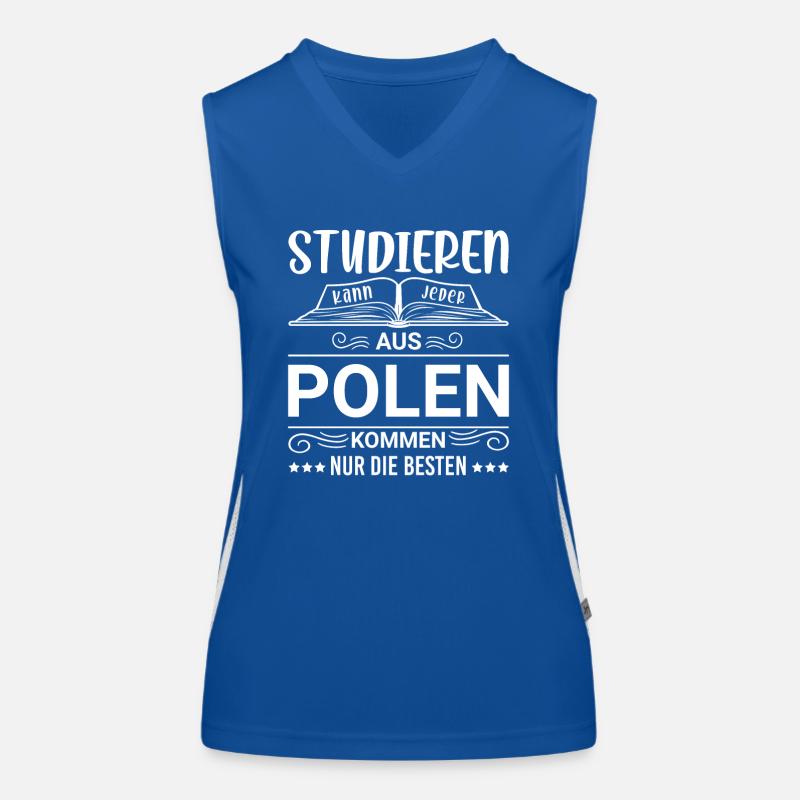 Studieren kann jeder Polen Pole Funktionelles Kontrast-Tank Top für Frauen