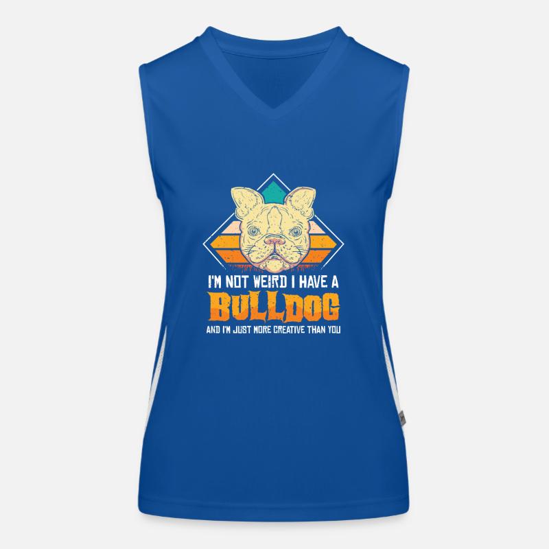 I’d rather spend time with Bulldogs Funktionelles Kontrast-Tank Top für Frauen