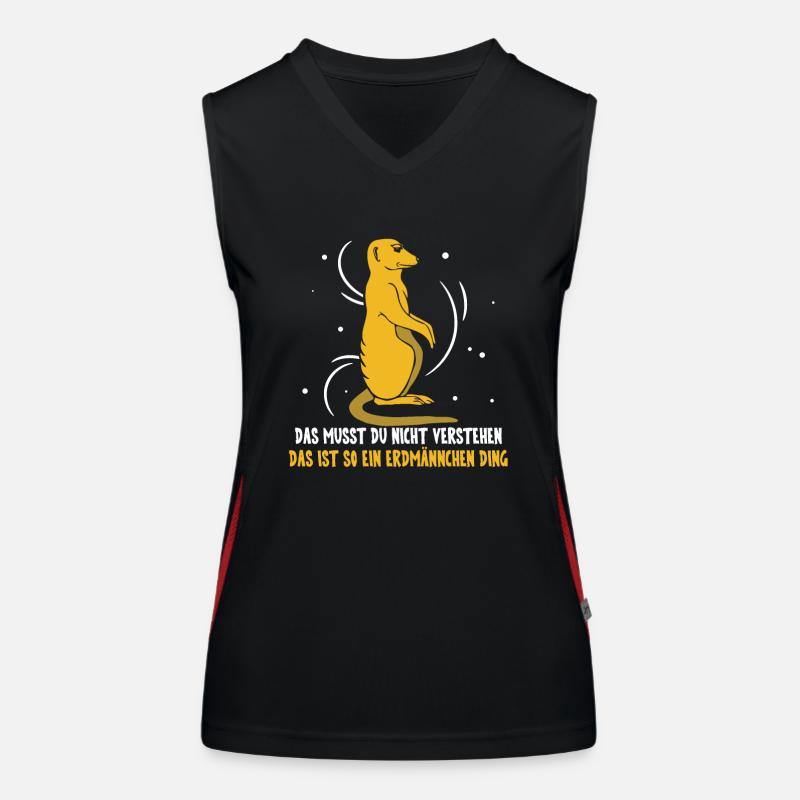 das ist so ein Erdmännchen Ding Funktionelles Kontrast-Tank Top für Frauen
