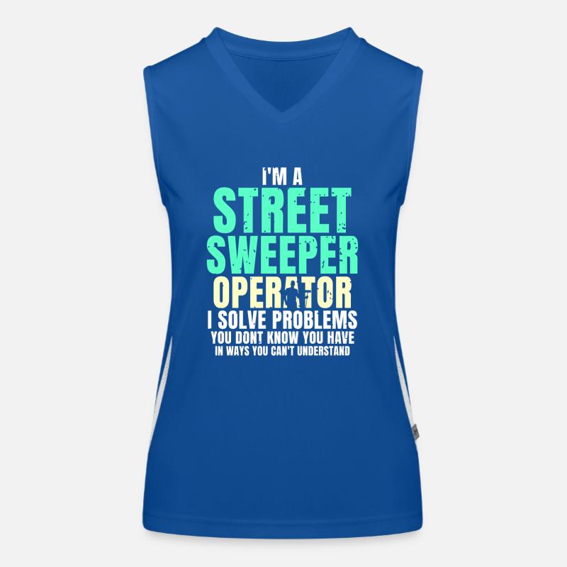 I'm a street sweeper operator Funktionelles Kontrast-Tank Top für Frauen