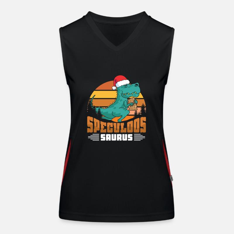 Speculoos Saurus Funktionelles Kontrast-Tank Top für Frauen