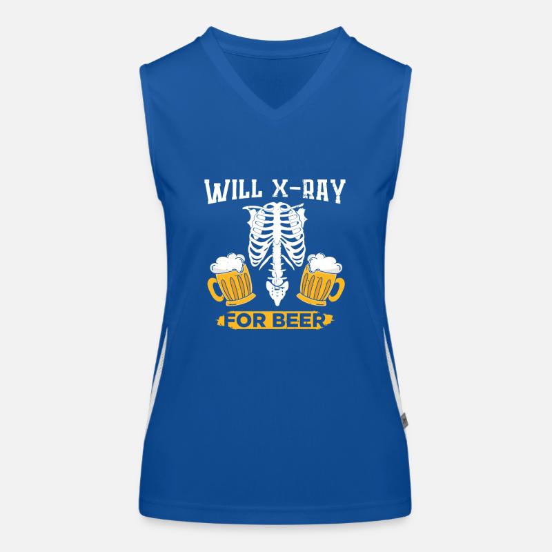 Will x-ray for beer Funktionelles Kontrast-Tank Top für Frauen
