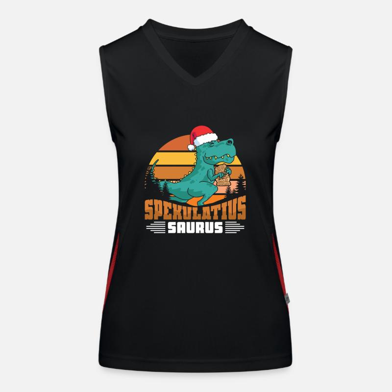 Spekulatius Saurus Funktionelles Kontrast-Tank Top für Frauen