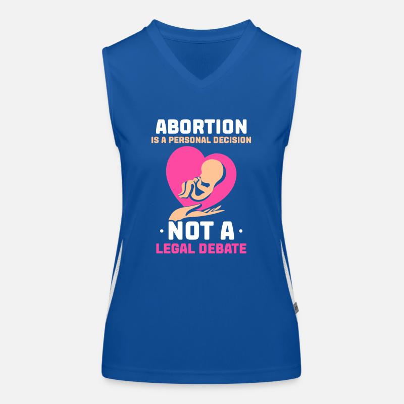 Abortion is a personal decision Funktionelles Kontrast-Tank Top für Frauen