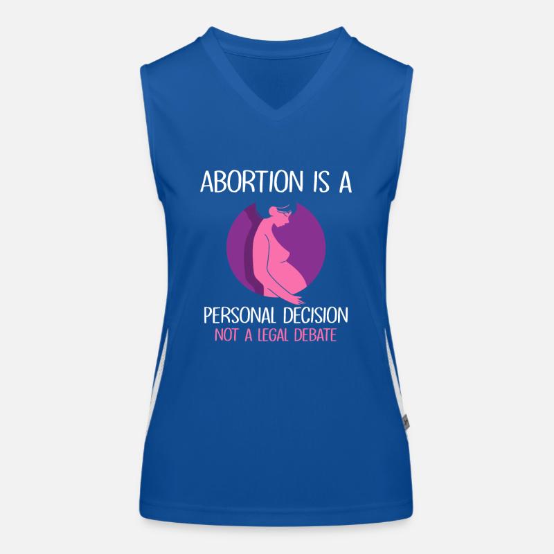 Abortion is a personal decision Funktionelles Kontrast-Tank Top für Frauen
