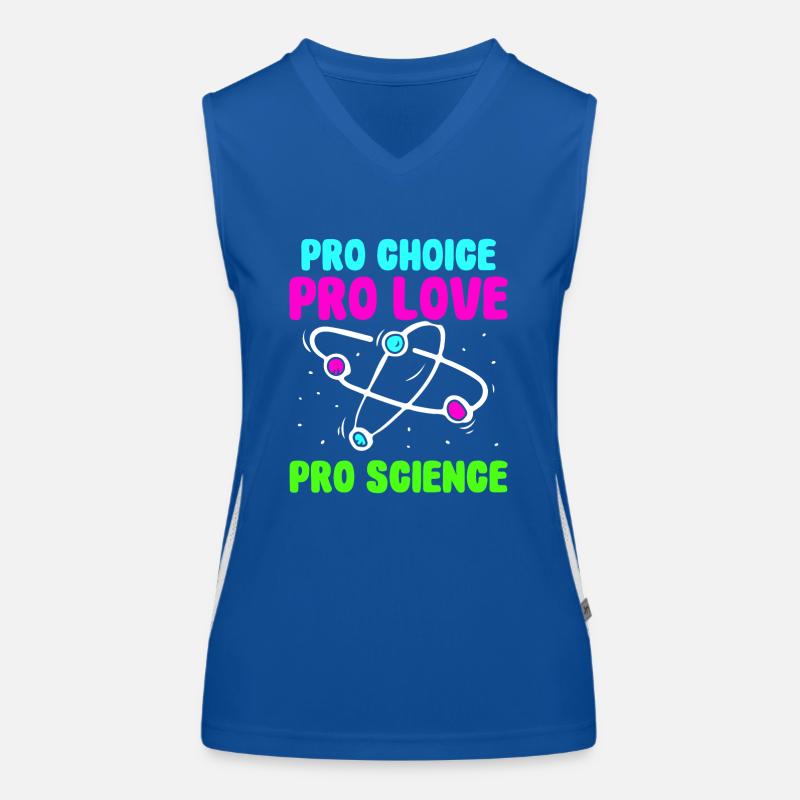 Pro choice pro love pro science Funktionelles Kontrast-Tank Top für Frauen