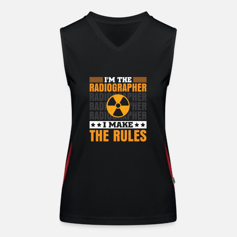 Im a radiographer because i don't mind hard work Funktionelles Kontrast-Tank Top für Frauen
