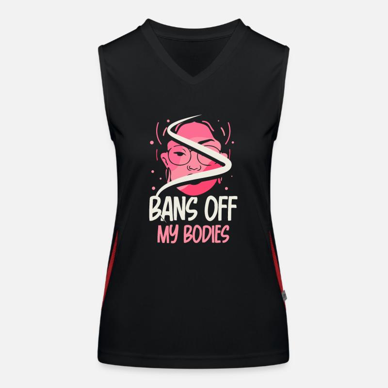 Bans off my bodies Funktionelles Kontrast-Tank Top für Frauen