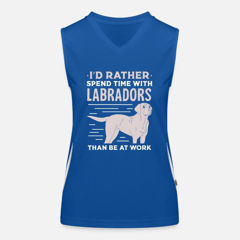 I’d rather spend time with Labradors Funktionelles Kontrast-Tank Top für Frauen
