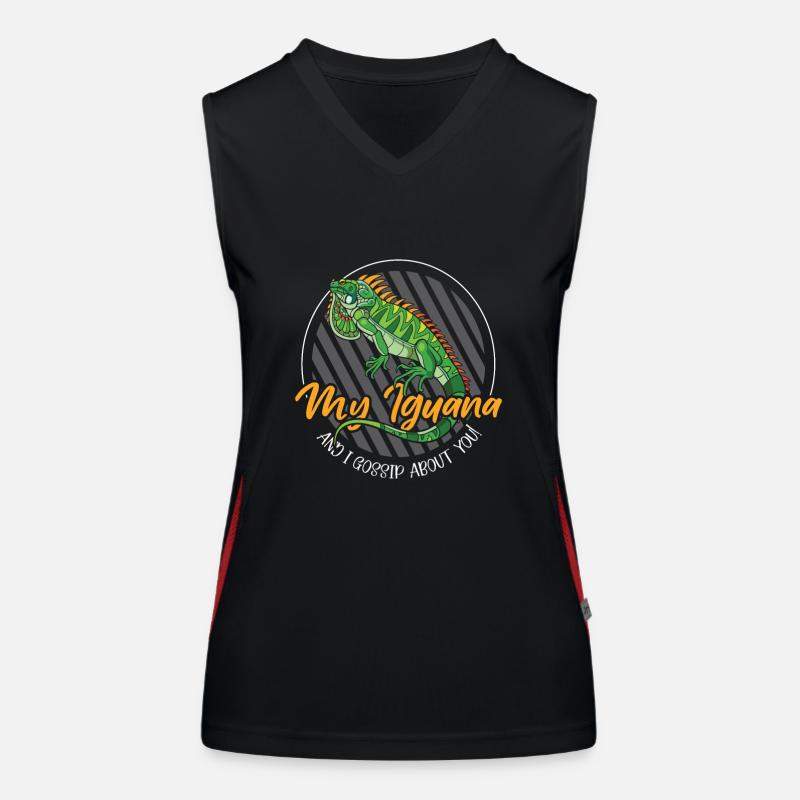 I would never hurt an Iguana Funktionelles Kontrast-Tank Top für Frauen