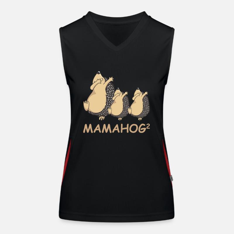 Schwanger werdene Mutter Zwillinge Igel Funktionelles Kontrast-Tank Top für Frauen