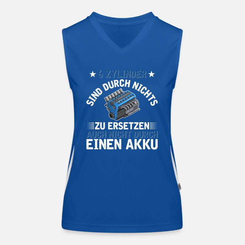 6 Zylinder Tuner Tuning V6 Funktionelles Kontrast-Tank Top für Frauen
