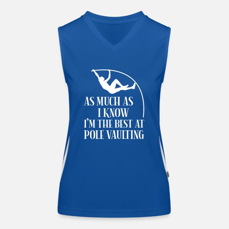 As much as I know Pole Vault Funktionelles Kontrast-Tank Top für Frauen
