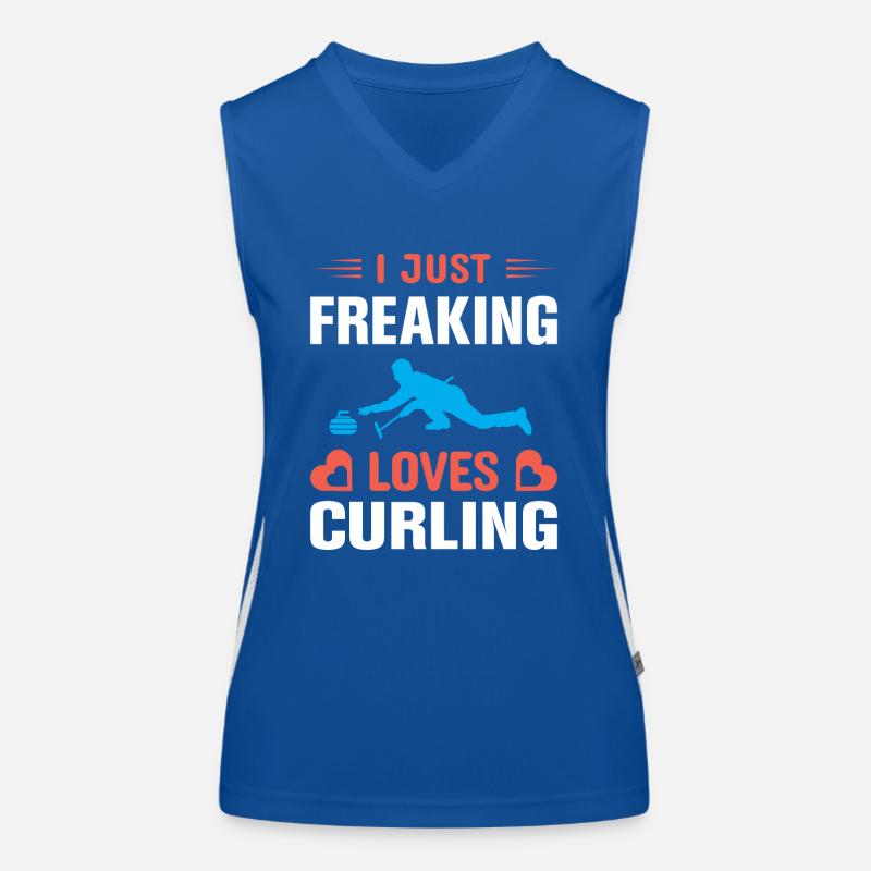 I just freaking loves Curling Funktionelles Kontrast-Tank Top für Frauen