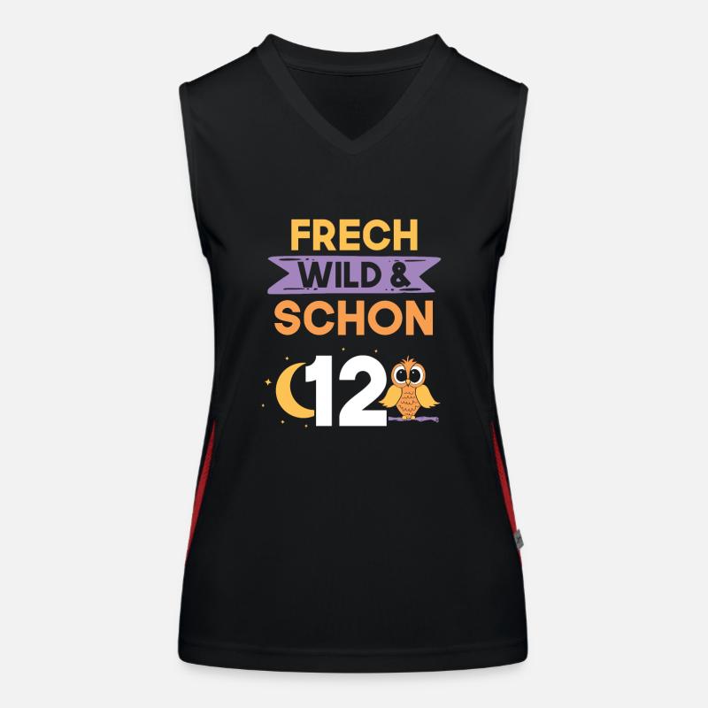 12 Jahre Geburtstag Junge Mädchen Eule Funktionelles Kontrast-Tank Top für Frauen