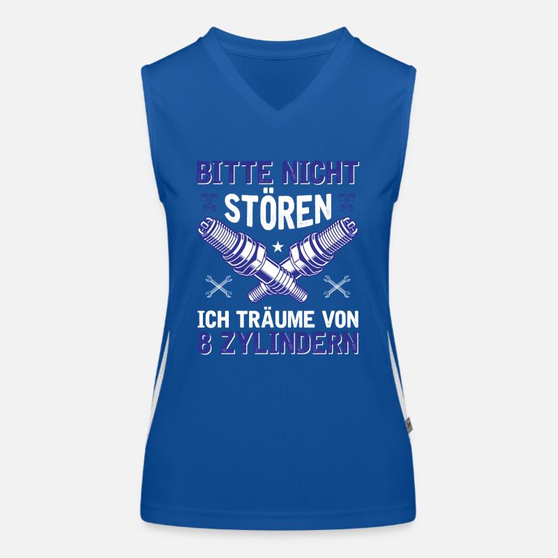 8 Zylinder Tuner Tuning V8 Funktionelles Kontrast-Tank Top für Frauen