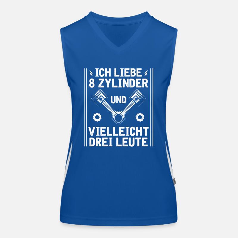 8 Zylinder Tuner Tuning V8 Funktionelles Kontrast-Tank Top für Frauen