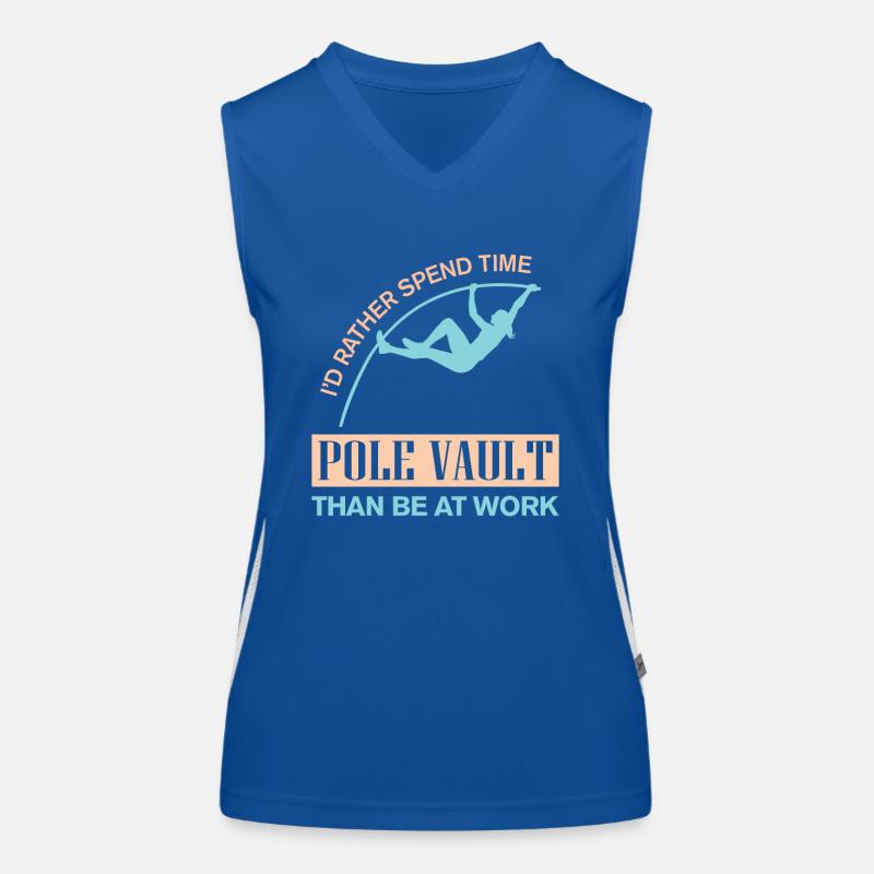 I’d rather spend time with Pole Vault Funktionelles Kontrast-Tank Top für Frauen