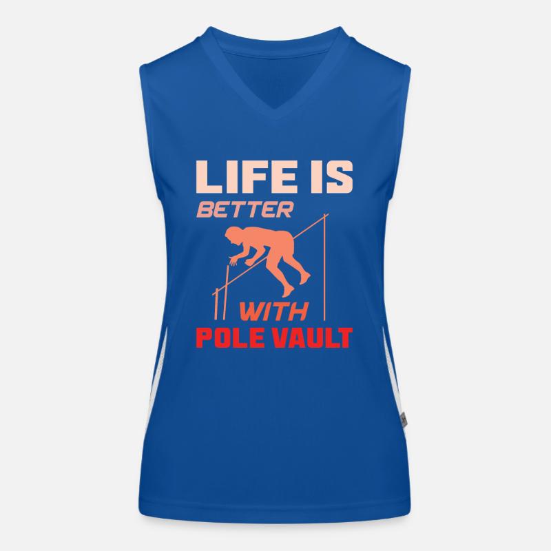 life is better with pole vault Funktionelles Kontrast-Tank Top für Frauen