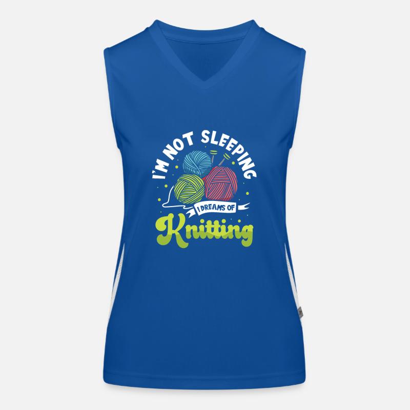 Id rather have a bad day KnittingId rather have a Funktionelles Kontrast-Tank Top für Frauen