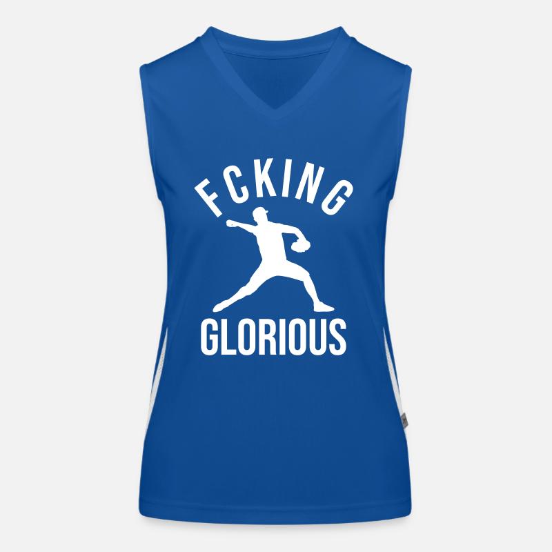 Cooler Baseballspieler Funktionelles Kontrast-Tank Top für Frauen
