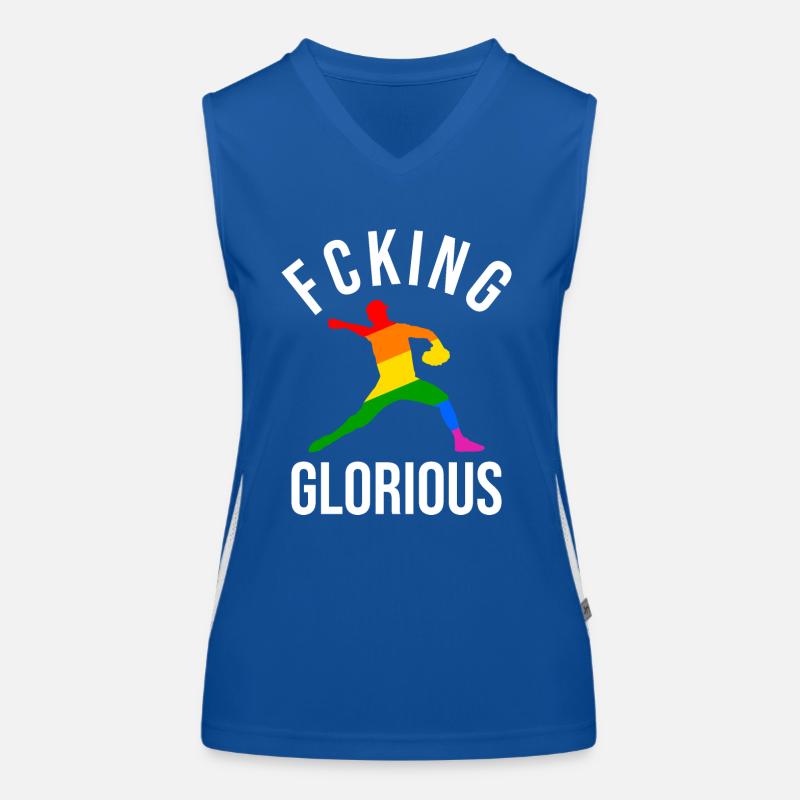 Fcking Glorious Baseball Player Funktionelles Kontrast-Tank Top für Frauen