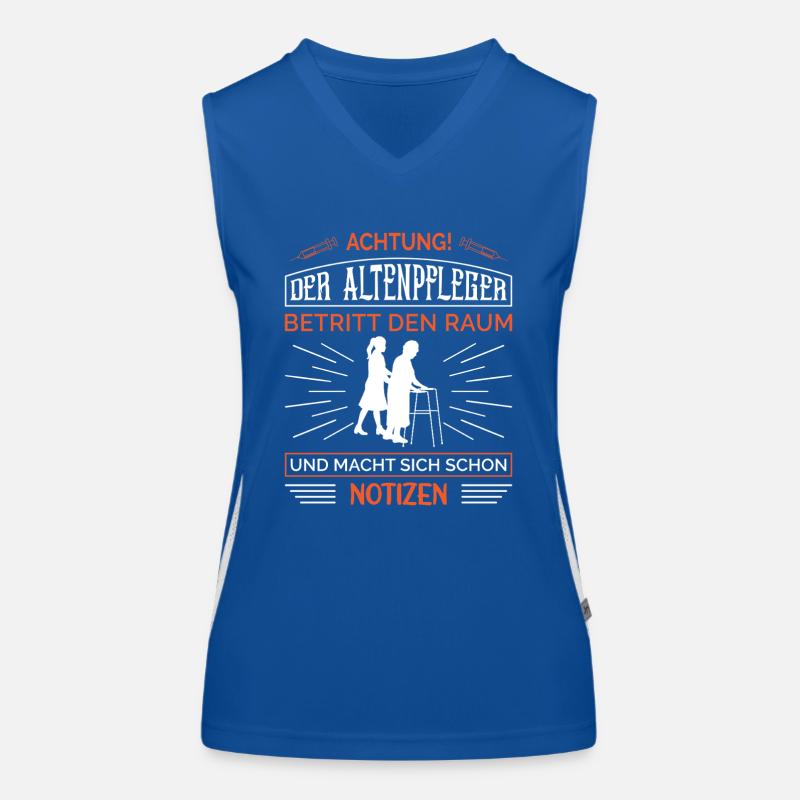 Altenpfleger Geschenk Altenpflege Pflegefachkraft Funktionelles Kontrast-Tank Top für Frauen