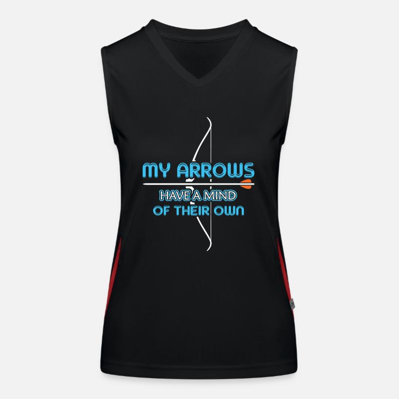 Bogenschießen Bogenschütze Funktionelles Kontrast-Tank Top für Frauen