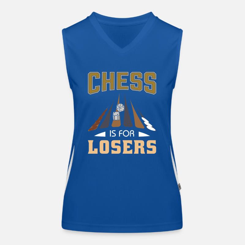 Backgammon Spiel Funktionelles Kontrast-Tank Top für Frauen