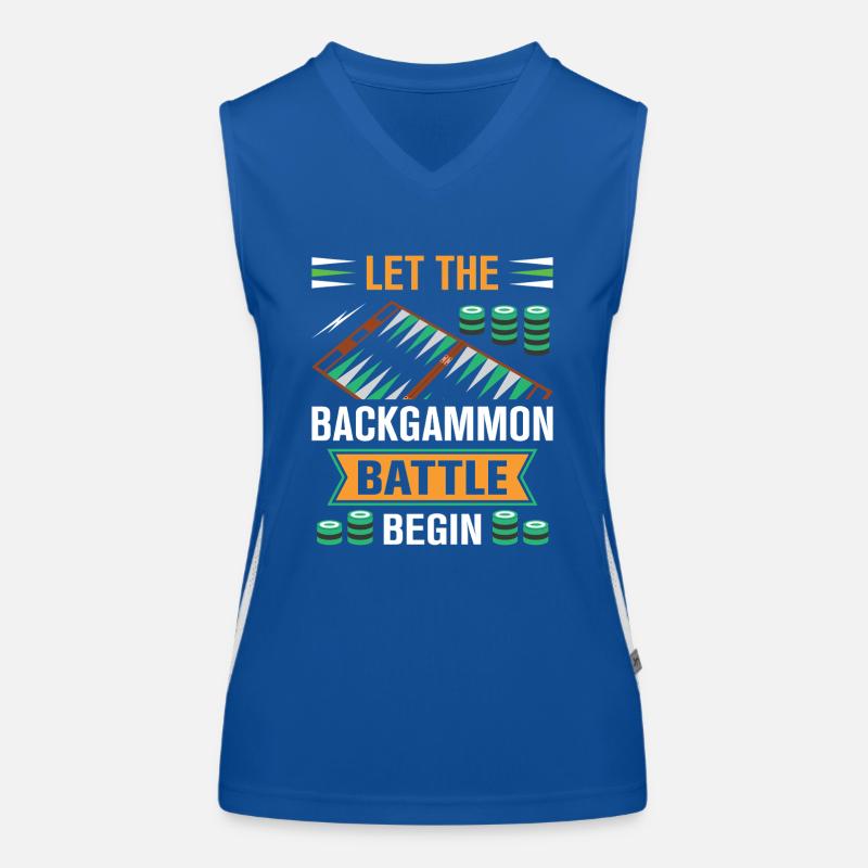 Backgammon Spiel Funktionelles Kontrast-Tank Top für Frauen