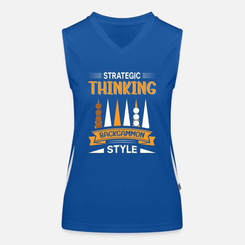 Backgammon Spiel Funktionelles Kontrast-Tank Top für Frauen