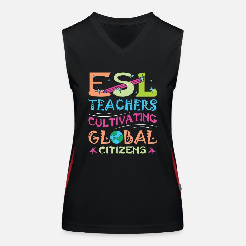 ESL-Lehrer ESL Unterricht Funktionelles Kontrast-Tank Top für Frauen