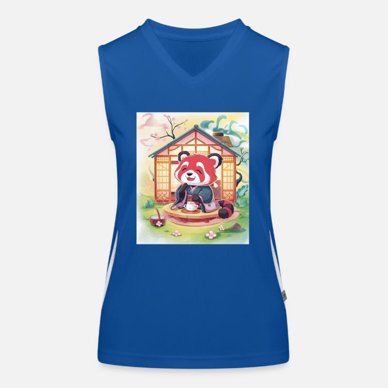 Roter Panda Tee Pose Funktionelles Kontrast-Tank Top für Frauen
