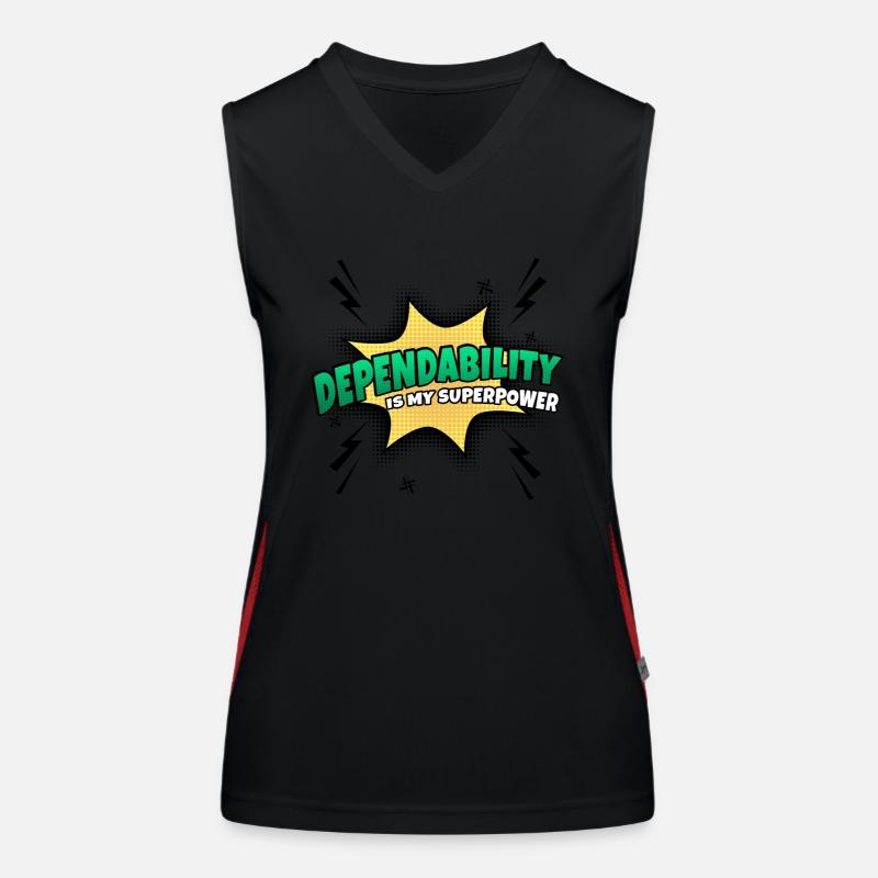 Reliability is my superpower trait Women's Functional Contrast Tank Top