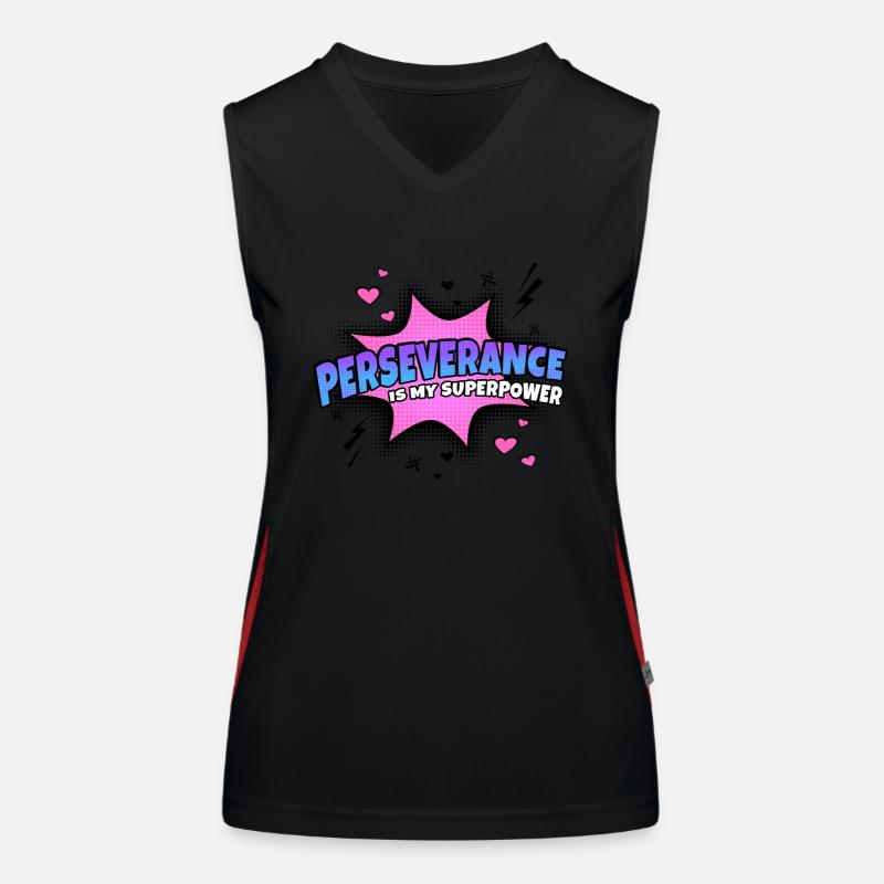 Beharrlichkeit Ist Meine Superkraft Eigenschaft Funktionelles Kontrast-Tank Top für Frauen
