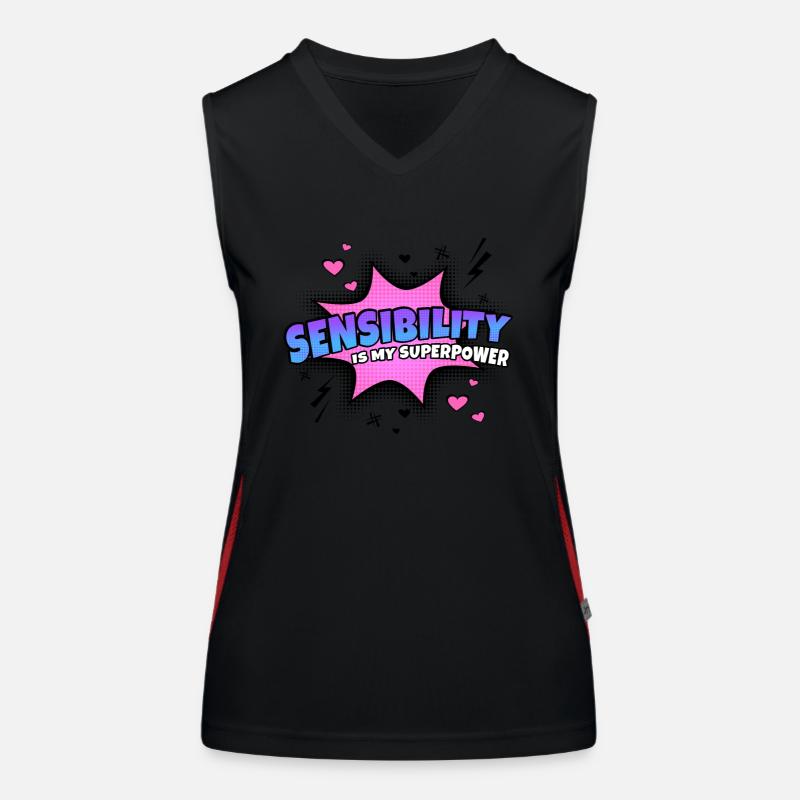 Sensitivity is my superpower trait Women's Functional Contrast Tank Top