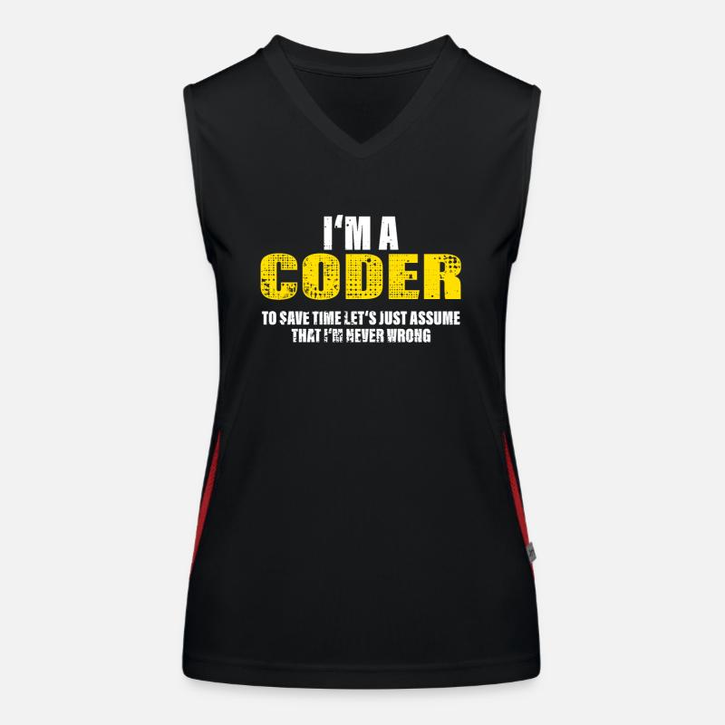 Programmierer Lustig Beruf Kollegen Geschenk Funktionelles Kontrast-Tank Top für Frauen