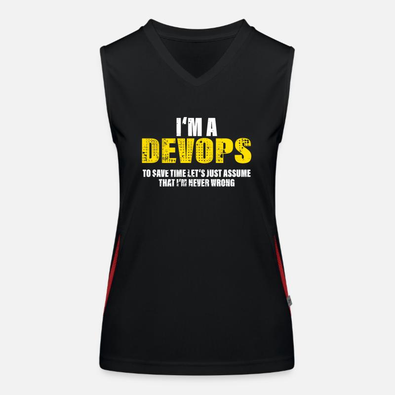 Developer Funny Saying Profession Colleague Gift Women's Functional Contrast Tank Top