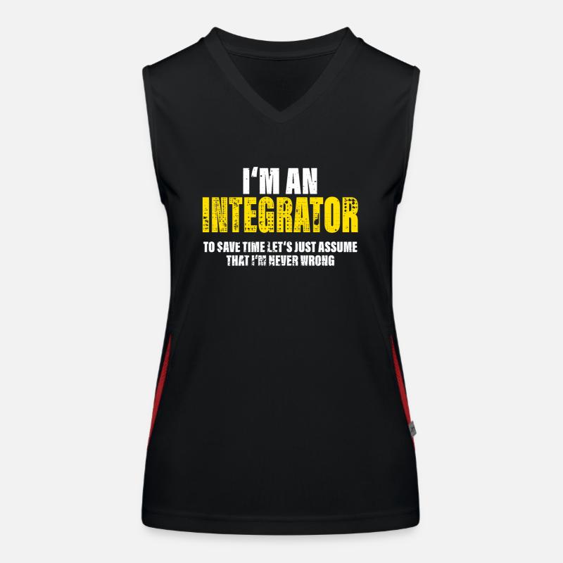 Integrator Funny Saying Profession Colleague Gift Women's Functional Contrast Tank Top