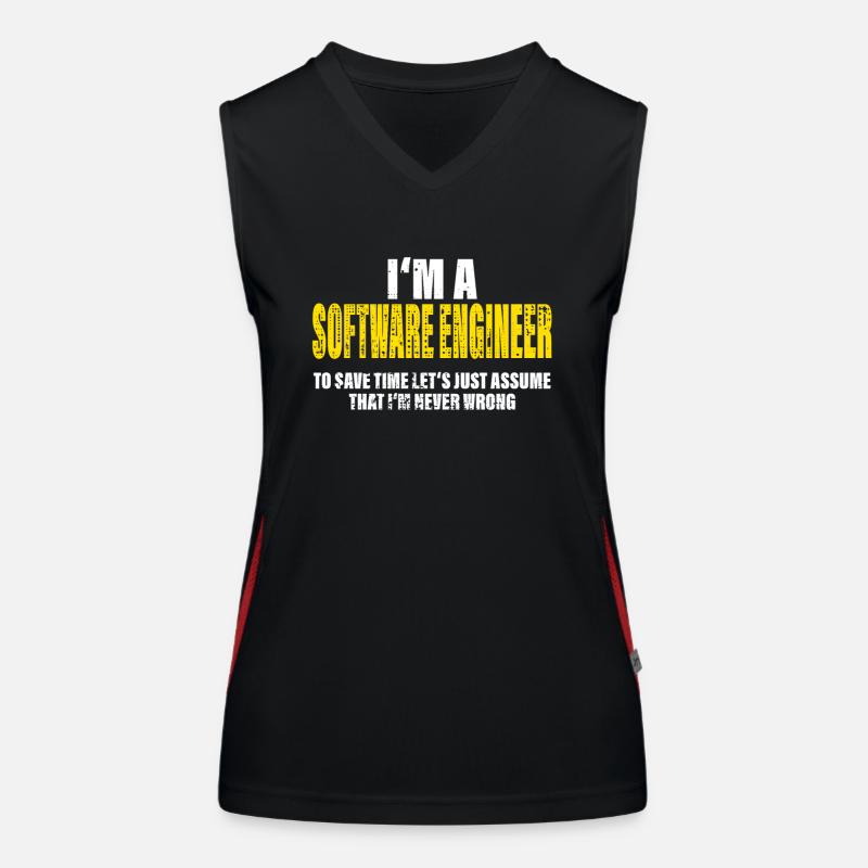 Software-Ingenieur Lustig Beruf Kollegen Geschenk Funktionelles Kontrast-Tank Top für Frauen