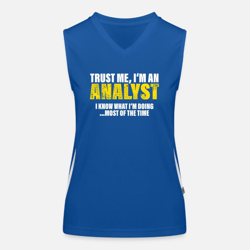 Vertrau Mir Ich Bin Analytiker Kollegen Geschenk Funktionelles Kontrast-Tank Top für Frauen