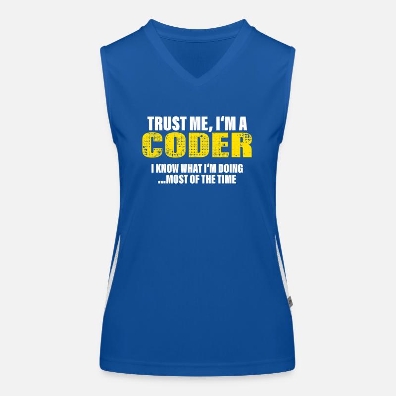Vertrau Mir Ich Bin Programmierer Geschenk Lustig Funktionelles Kontrast-Tank Top für Frauen