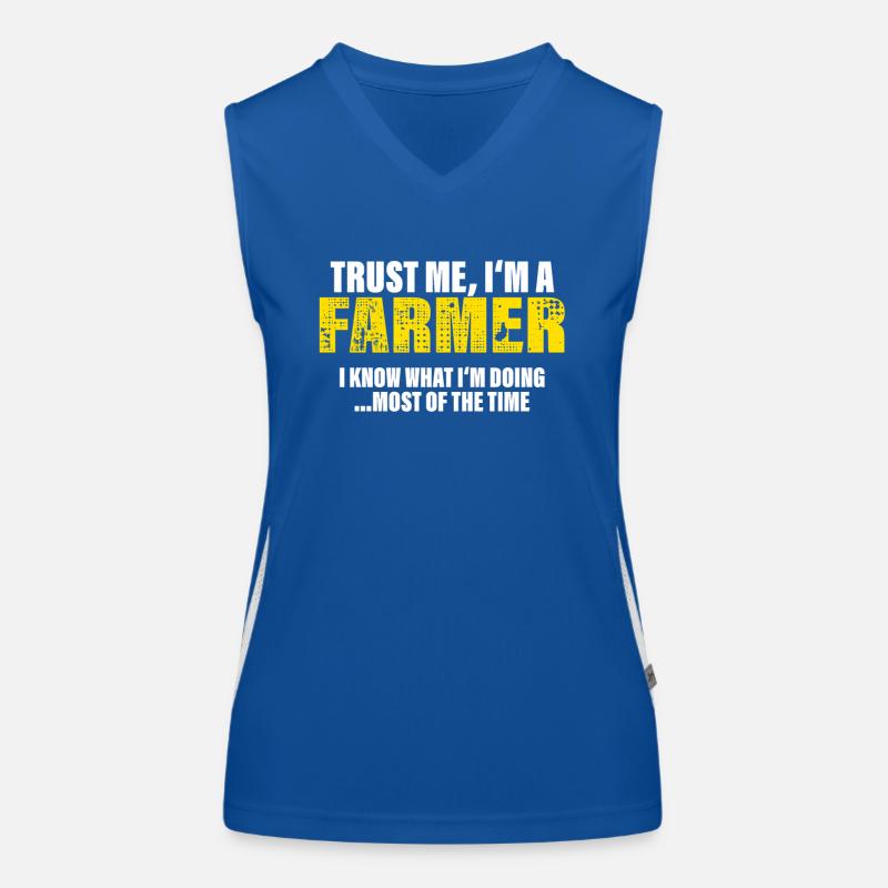 Vertrau Mir Ich Bin Bauer Kollegen Geschenk Funktionelles Kontrast-Tank Top für Frauen